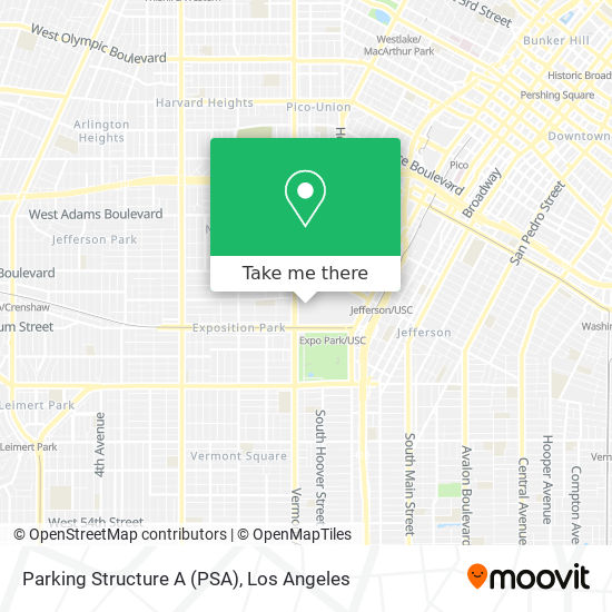 Mapa de Parking Structure A (PSA)