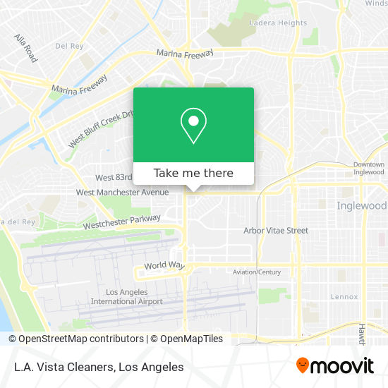 L.A. Vista Cleaners map