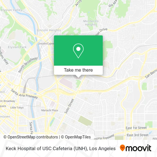 Mapa de Keck Hospital of USC Cafeteria (UNH)