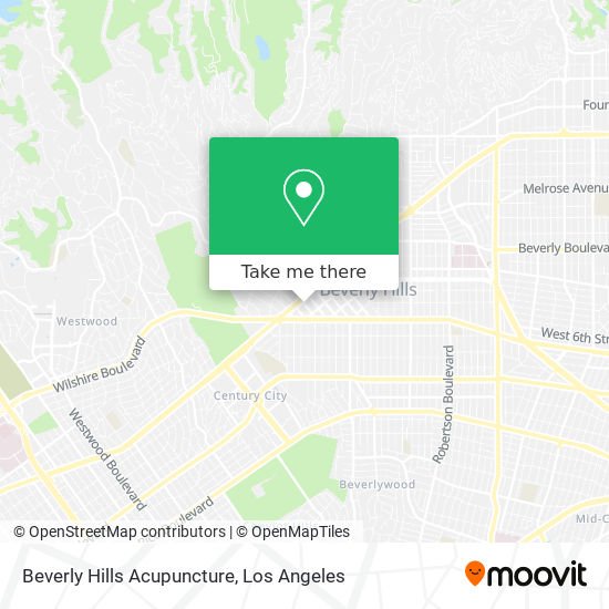 Beverly Hills Acupuncture map