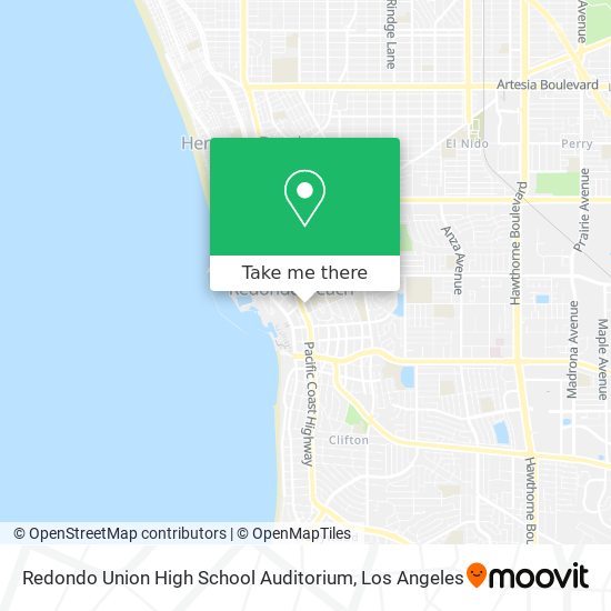 Redondo Union High School Auditorium map