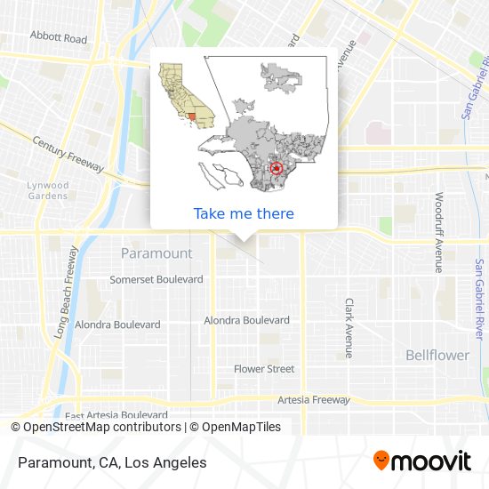 Paramount, CA map
