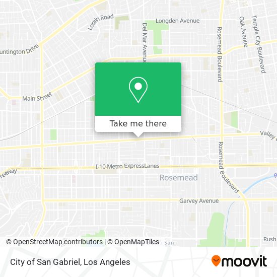 Mapa de City of San Gabriel