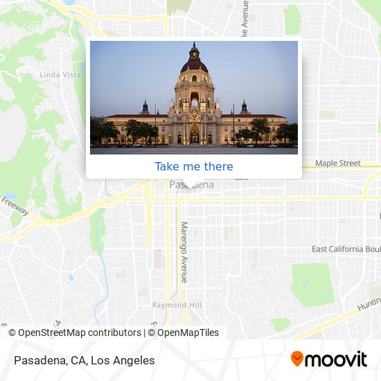 Pasadena, CA map