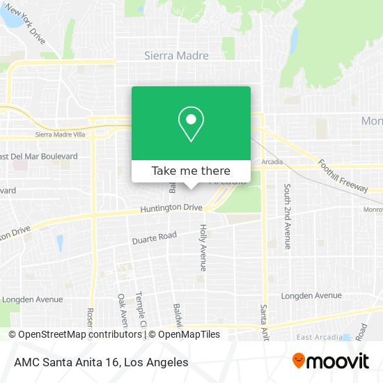 AMC Santa Anita 16 map