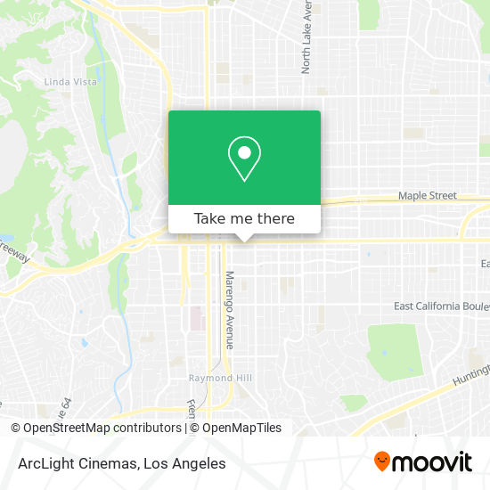 Mapa de ArcLight Cinemas