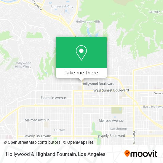Hollywood & Highland Fountain map