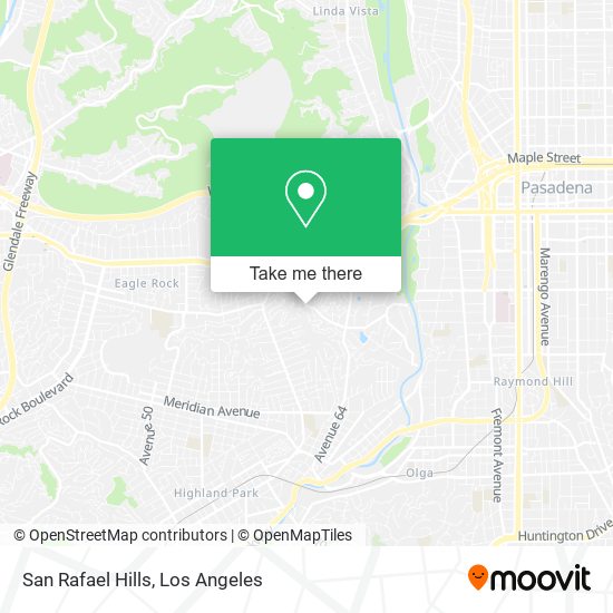 San Rafael Hills map