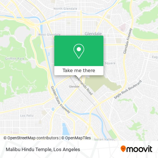 Malibu Hindu Temple map