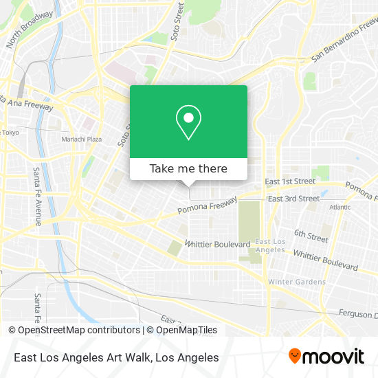 East Los Angeles Art Walk map