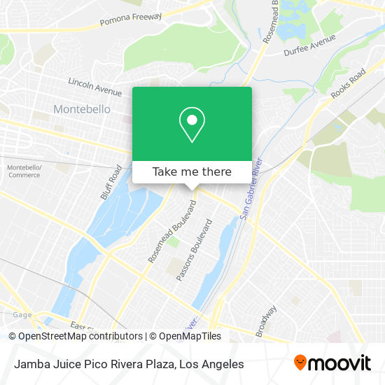 Mapa de Jamba Juice Pico Rivera Plaza