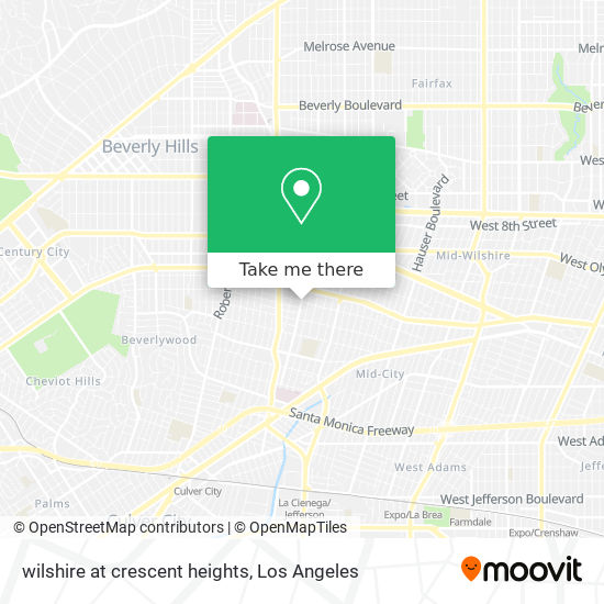 Mapa de wilshire at crescent heights