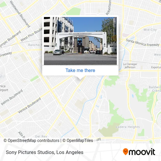 Sony Pictures Studios Map How To Get To Sony Pictures Studios In Culver City By Bus Or Light Rail?