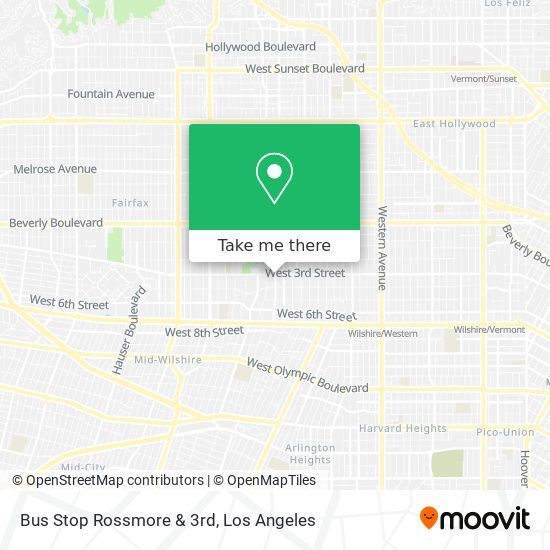 Bus Stop Rossmore & 3rd map