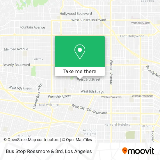Bus Stop Rossmore & 3rd map
