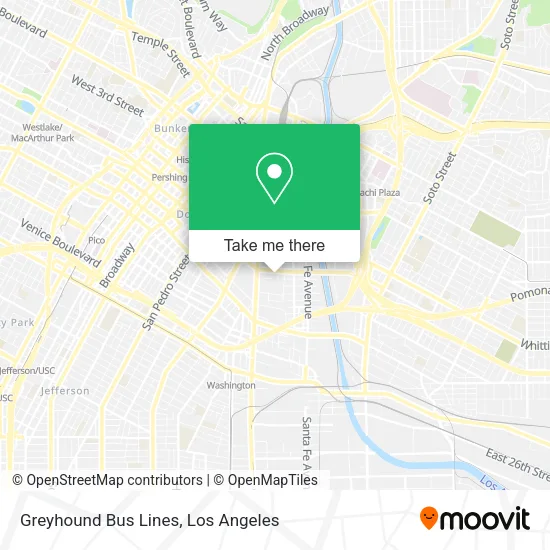 Greyhound Bus Lines map