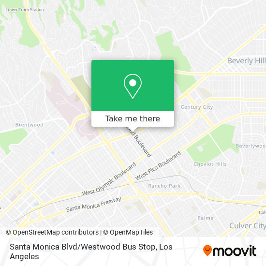 Mapa de Santa Monica Blvd / Westwood Bus Stop