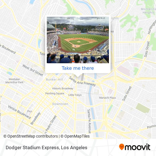 Dodger Stadium Express map