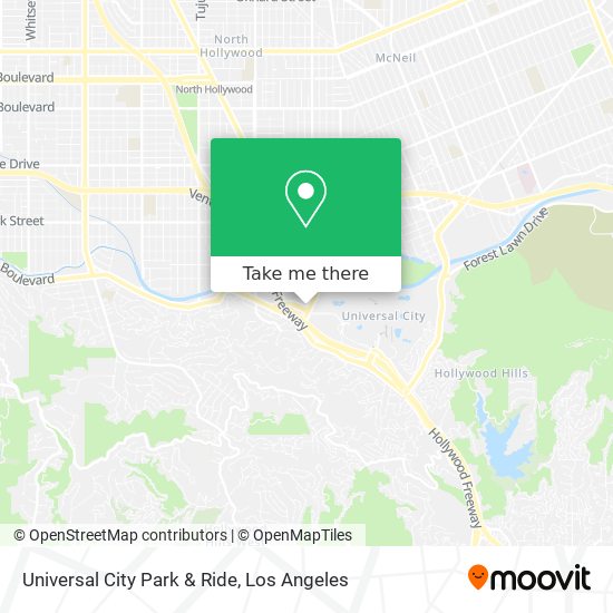 Mapa de Universal City Park & Ride