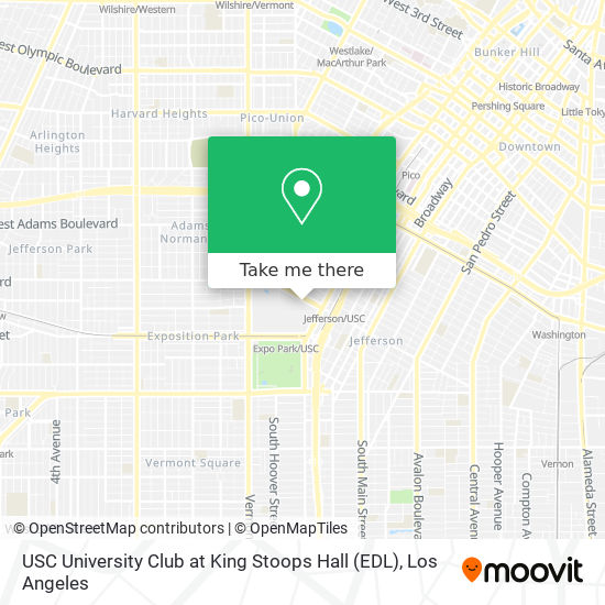 USC University Club at King Stoops Hall (EDL) map