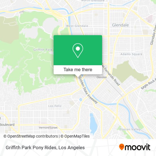 Griffith Park Pony Rides map