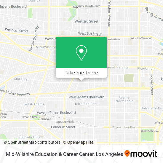 Mid-Wilshire Education & Career Center map