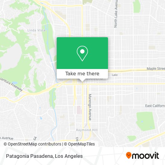 Patagonia Pasadena map