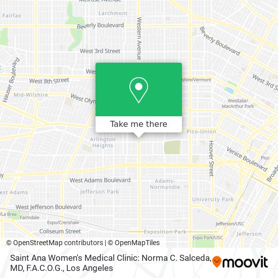 Mapa de Saint Ana Women's Medical Clinic: Norma C. Salceda, MD, F.A.C.O.G.