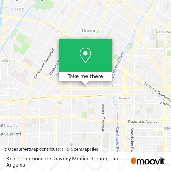 Kaiser Permanente Downey Medical Center map