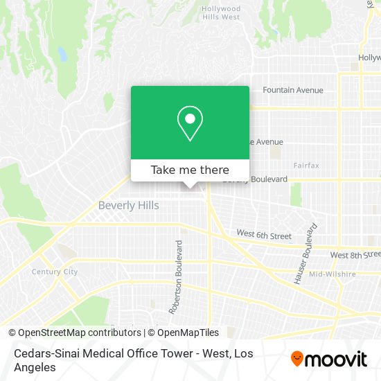 Mapa de Cedars-Sinai Medical Office Tower - West