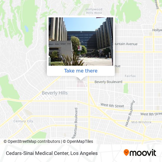 Mapa de Cedars-Sinai Medical Center