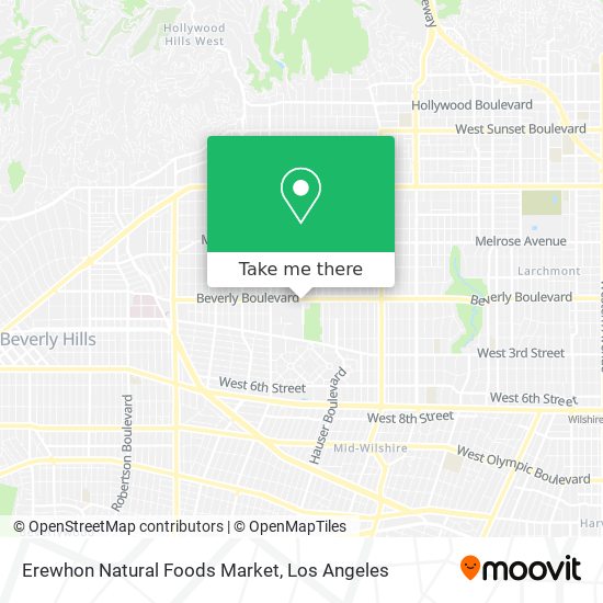 Mapa de Erewhon Natural Foods Market