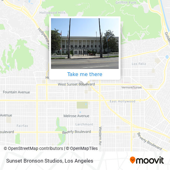 Mapa de Sunset Bronson Studios
