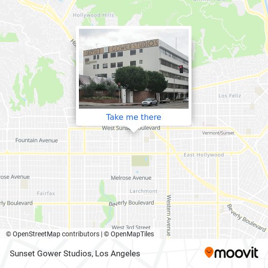 Sunset Gower Studios Map How To Get To Sunset Gower Studios In Hollywood, La By Bus Or Subway?