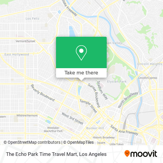 The Echo Park Time Travel Mart map