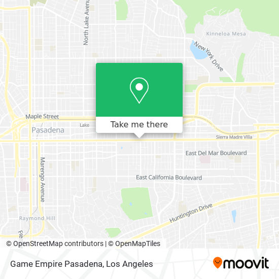 Mapa de Game Empire Pasadena