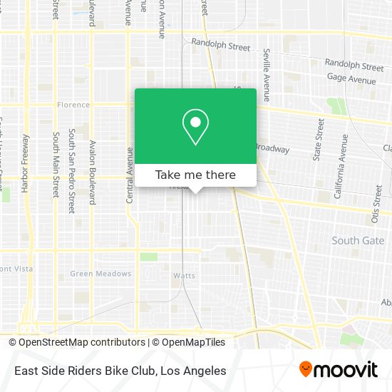 East Side Riders Bike Club map