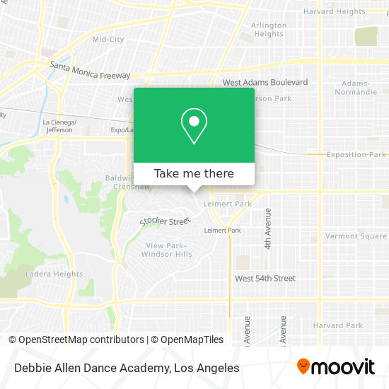Debbie Allen Dance Academy map