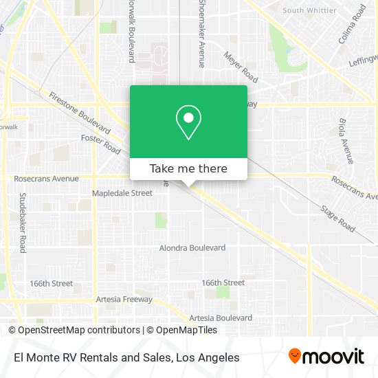 El Monte RV Rentals and Sales map