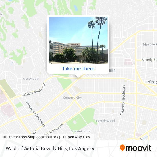 Waldorf Astoria Beverly Hills map