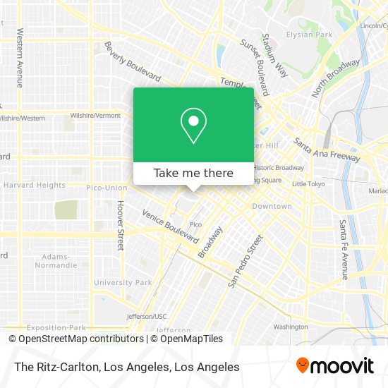 Mapa de The Ritz-Carlton, Los Angeles