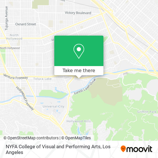 Mapa de NYFA College of Visual and Performing Arts