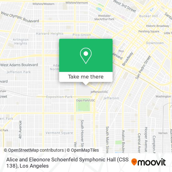 Mapa de Alice and Eleonore Schoenfeld Symphonic Hall (CSS 138)