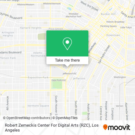 Mapa de Robert Zemeckis Center For Digital Arts (RZC)