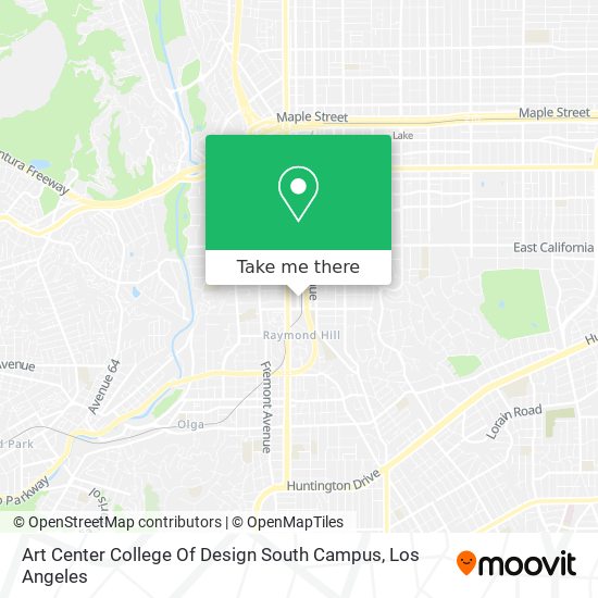 Mapa de Art Center College Of Design South Campus