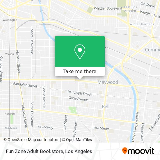 Mapa de Fun Zone Adult Bookstore