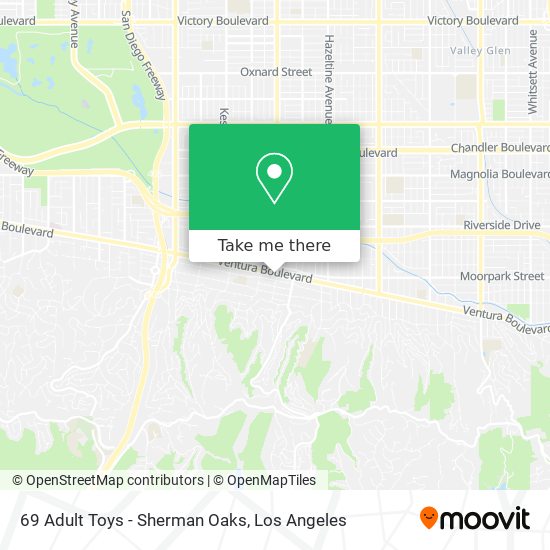 69 Adult Toys - Sherman Oaks map