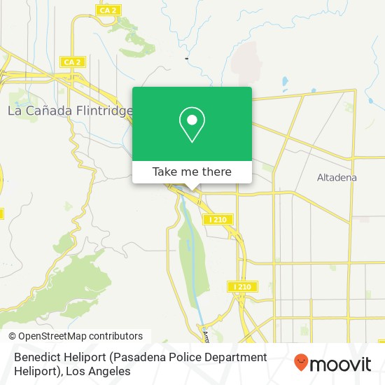 Mapa de Benedict Heliport (Pasadena Police Department Heliport)