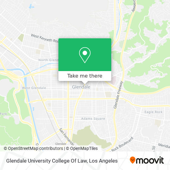 Glendale University College Of Law map
