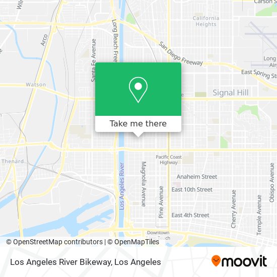 Mapa de Los Angeles River Bikeway